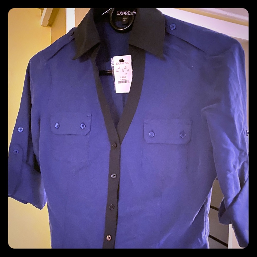 EXPRESS, 3/4 roll up sleeve shirt.